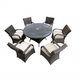 Florida Rattan 6 Seat Table set